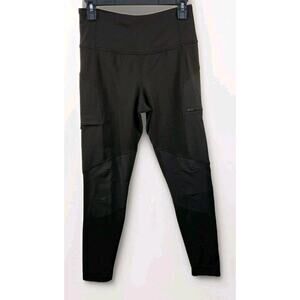 Prana Women's Medium Athletic Pants Black Side Pockets Yoga Workout Leggings